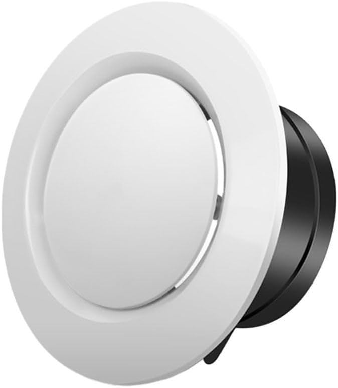 غطية مشبك تهوية سقف ABS قابلة للتعديل، موزع دائري 200 ملم، أبيض وأسود - Image 3