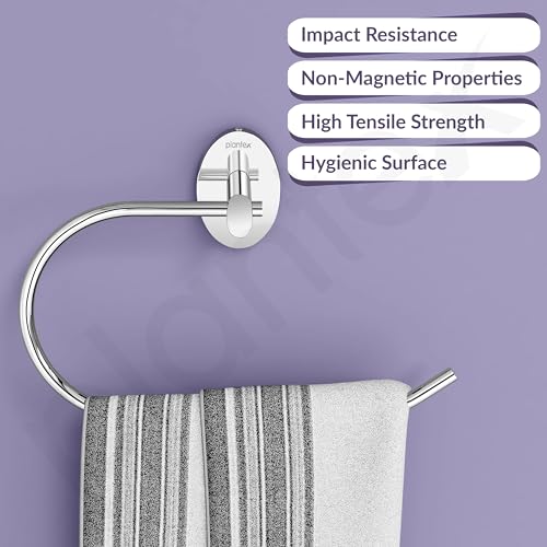 Plantex 304 Grade Stainless Steel Hooks for Hanging Clothes and Towels in Bathroom/Living Room/Bathroom Accessories - Olive (Chrome) - Image 3