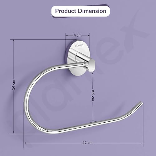Plantex 304 Grade Stainless Steel Hooks for Hanging Clothes and Towels in Bathroom/Living Room/Bathroom Accessories - Olive (Chrome) - Image 2