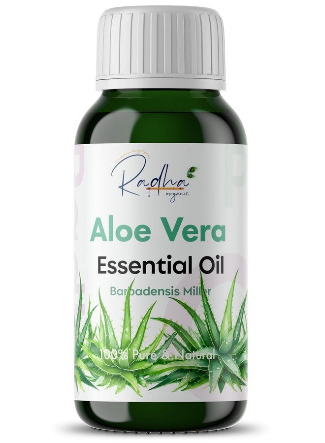 Radha Organic Aloe Vera Essential Oil - 100% Pure Aloe Vera Oil for Skin, Hair, and Aromatherapy, 10 ML - Image 1