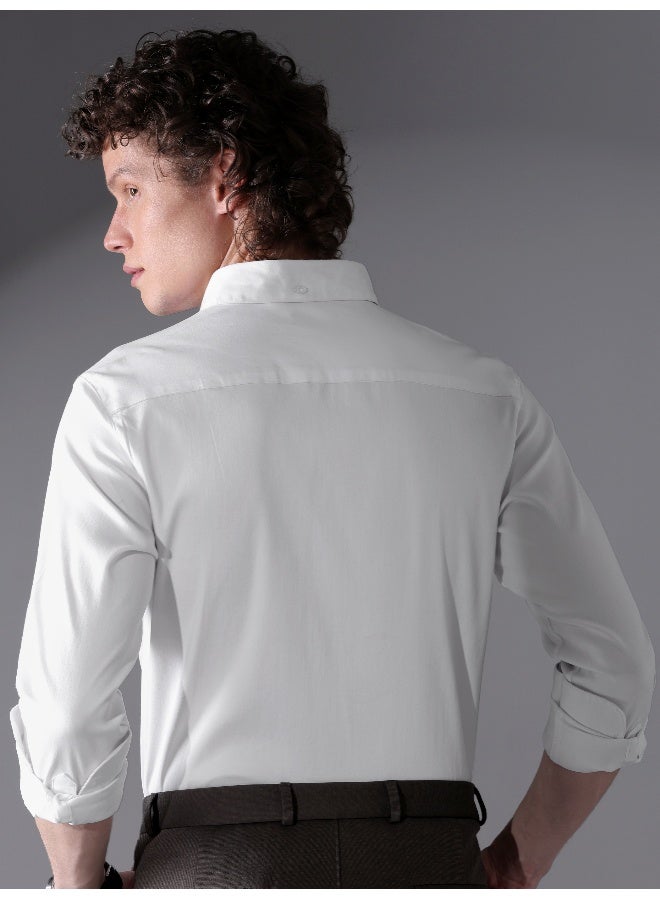 Beyoung White Satin Shirt - Image 4