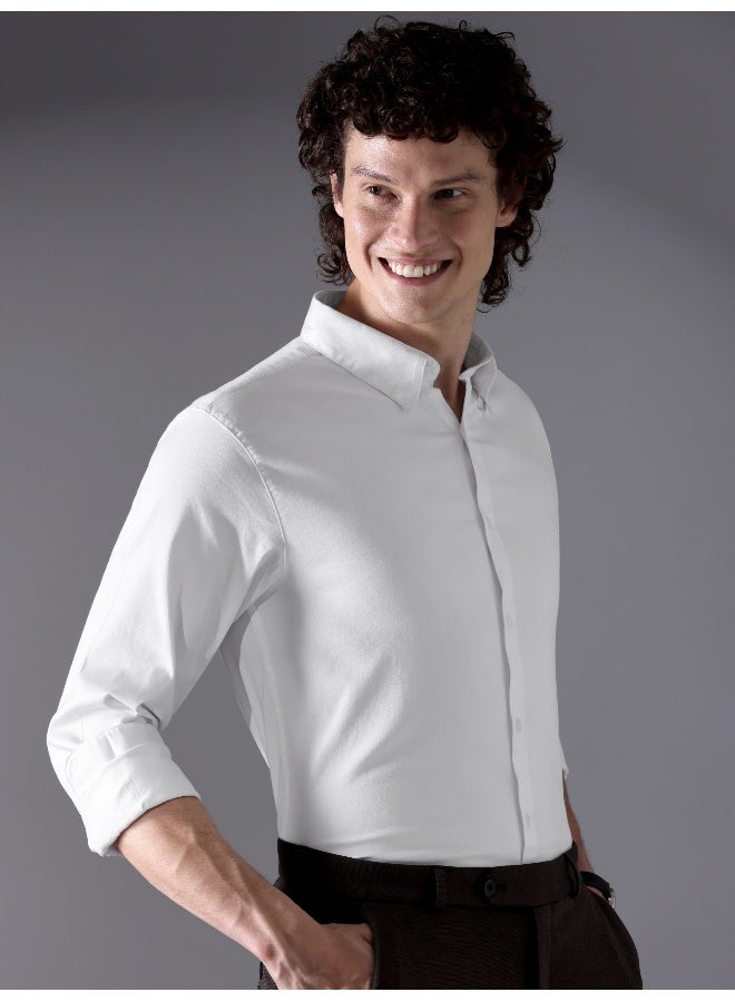 Beyoung White Satin Shirt - Image 3