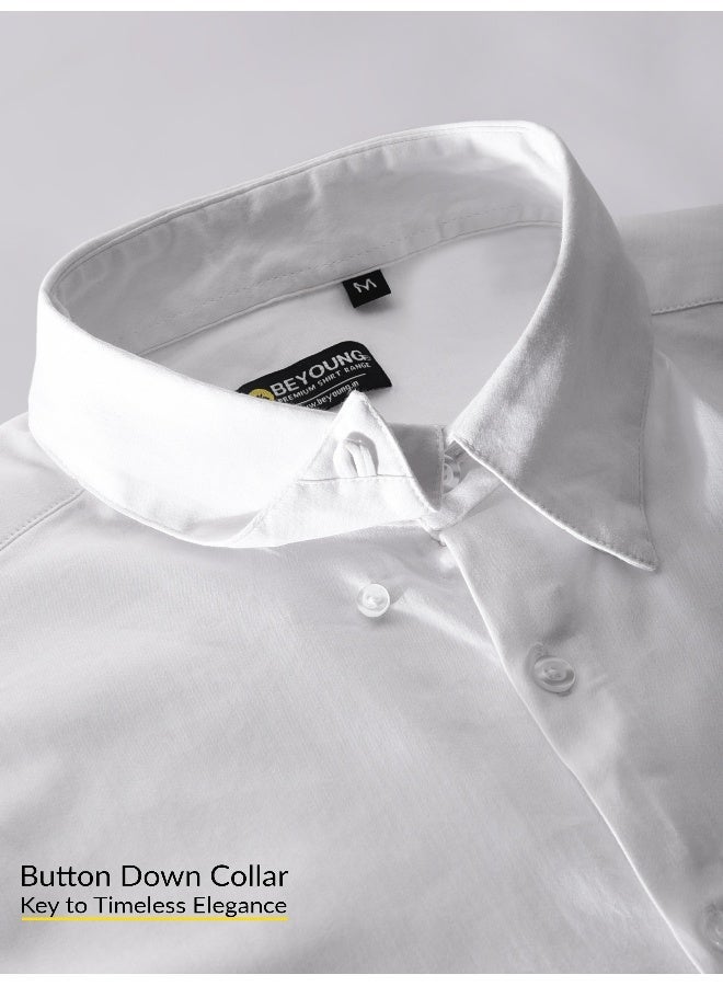 Beyoung White Satin Shirt - Image 2