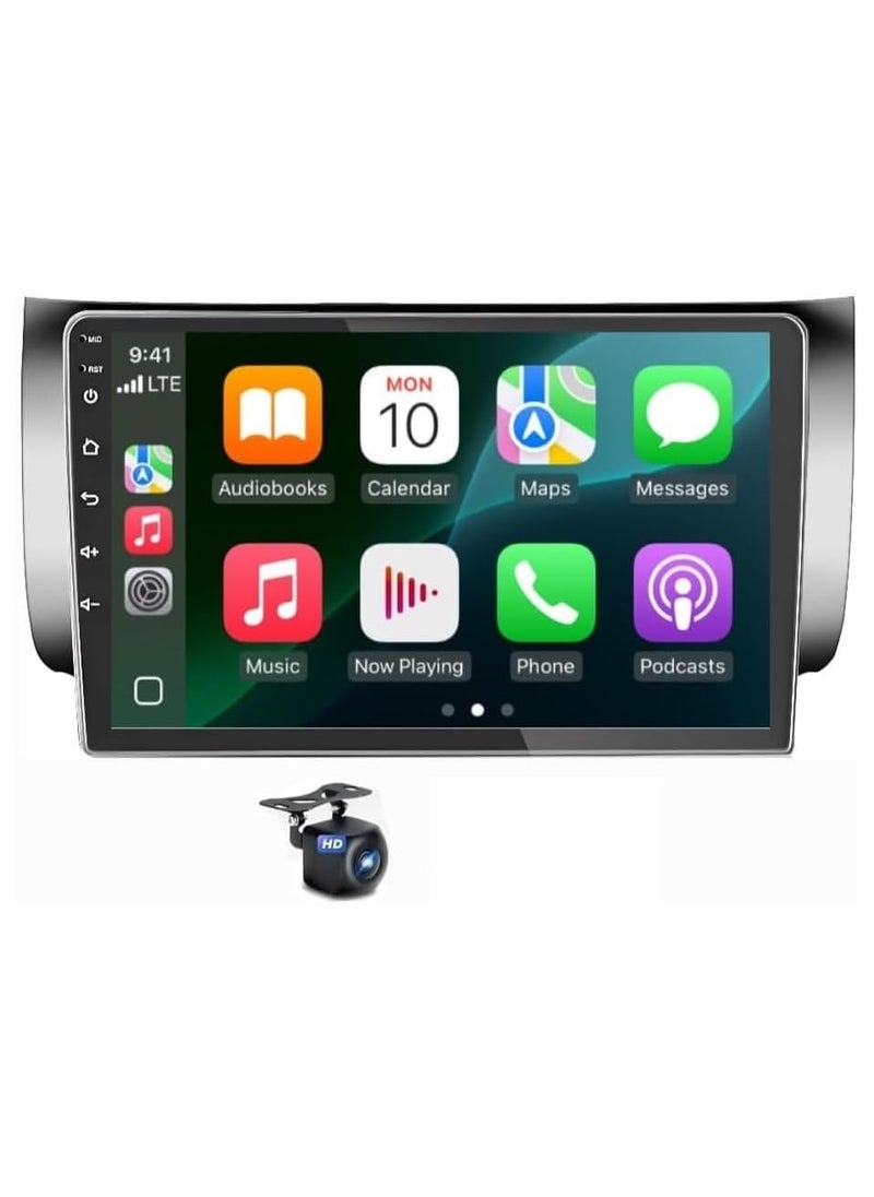 SHEZA STAR Android Car Stereo for Nissan Sentra Tiida 2012-2019 4GB RAM 32GB ROM Support Carplay, Mirror Link Wi-Fi BT, Radio GPS Navigation, 10 Inch IPS Touch Screen with AHD Camera Included  - Image 1