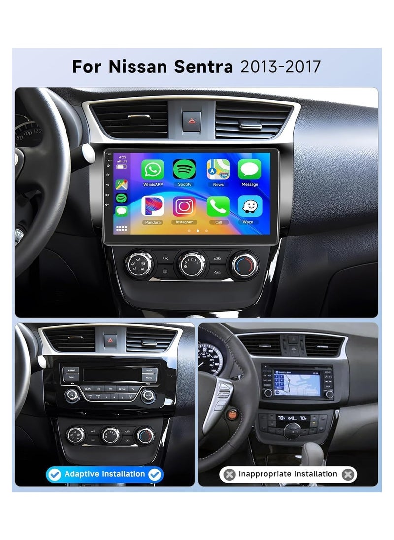 SHEZA STAR Android Car Stereo for Nissan Sentra Tiida 2012-2019 4GB RAM 32GB ROM Support Carplay, Mirror Link Wi-Fi BT, Radio GPS Navigation, 10 Inch IPS Touch Screen with AHD Camera Included  - Image 2