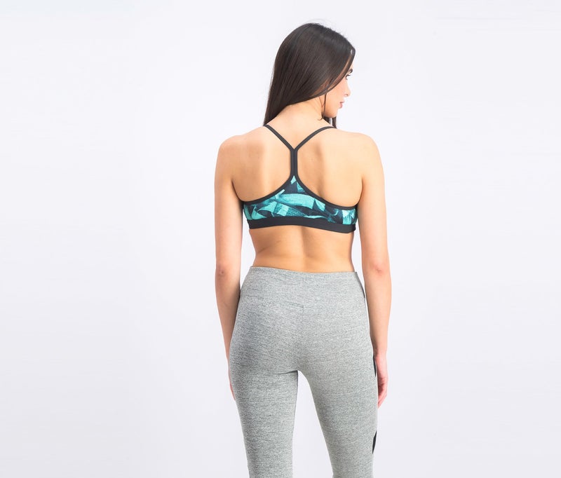 Reebok حمالة صدر رياضية مطبوعة للنساء، تركواز - Image 2