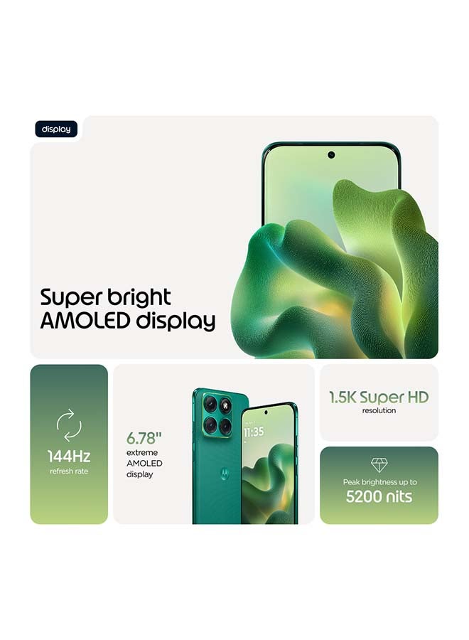 موتورولا Edge 70 Fusion 5G ثنائي الشريحة بلون بانتون الرياضي الأخضر 12 جيجابايت رام 256 جيجابايت مع هدية مجانية - النسخة الشرق أوسطية - Image 5