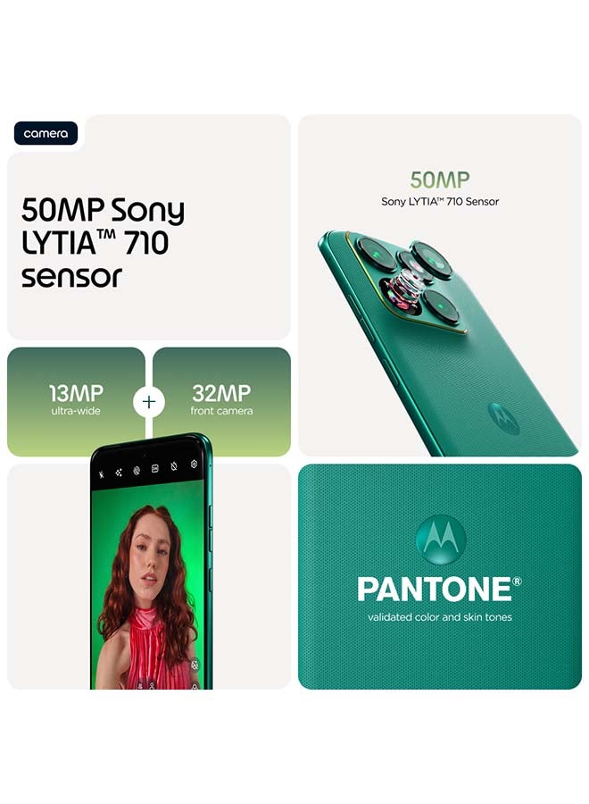 موتورولا Edge 70 Fusion 5G ثنائي الشريحة بلون بانتون الرياضي الأخضر 12 جيجابايت رام 256 جيجابايت مع هدية مجانية - النسخة الشرق أوسطية - Image 4