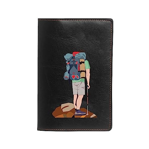 The Messy Corner Vegan Leather Passport Cover for Men | Ultra Violet Rover Leather Passport Accessories for Travel (Black) - Image 1