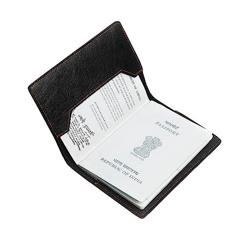 The Messy Corner Vegan Leather Passport Cover for Men | Ultra Violet Rover Leather Passport Accessories for Travel (Black) - Image 2