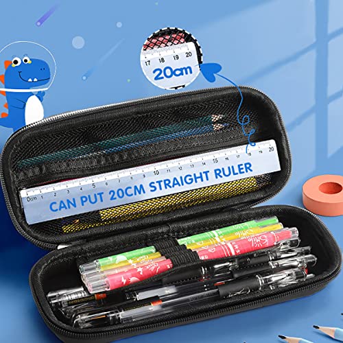MCWTH Pencil Case for Kids Boys 3D Space Ship Large Capacity Waterproof Pencil Box with Compartments Cute Pen Pouch for Kindergarten and School (Black) - Image 4