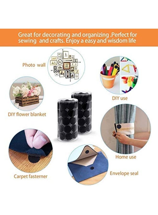 Vkey 1000pcs (500 Pair Sets) 20mm Diameter Sticky Back Coins Self Adhesive dots Tapes Black-Delivery by FBA - Image 4
