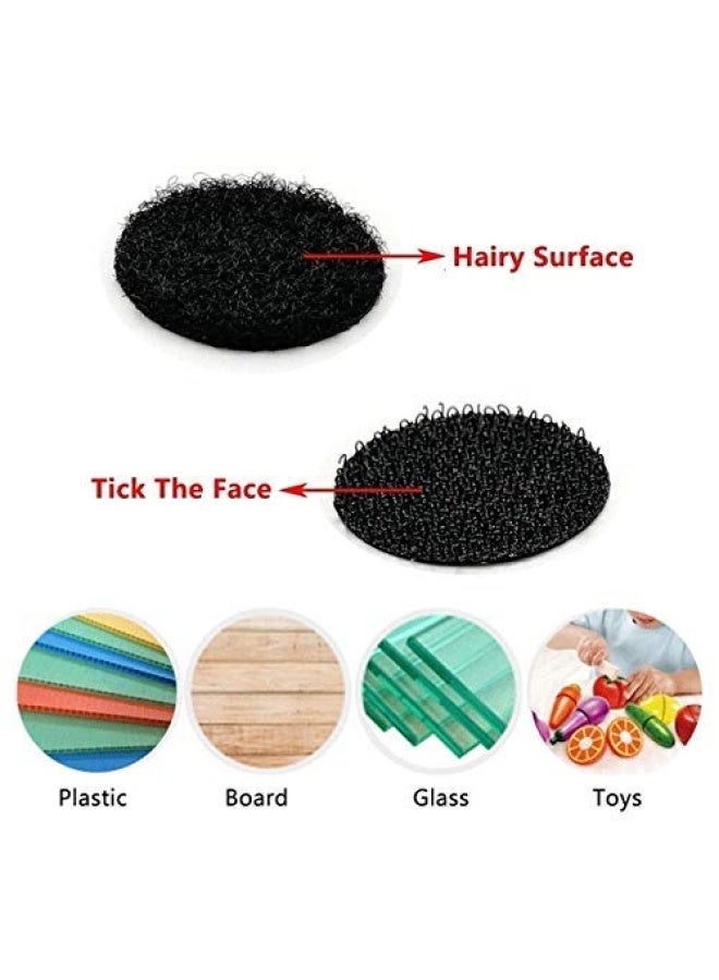 Vkey 1000pcs (500 Pair Sets) 20mm Diameter Sticky Back Coins Self Adhesive dots Tapes Black-Delivery by FBA - Image 3