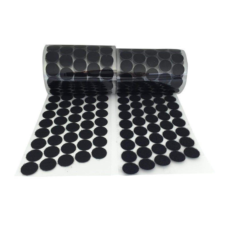Vkey 1000pcs (500 Pair Sets) 20mm Diameter Sticky Back Coins Self Adhesive dots Tapes Black-Delivery by FBA - Image 1