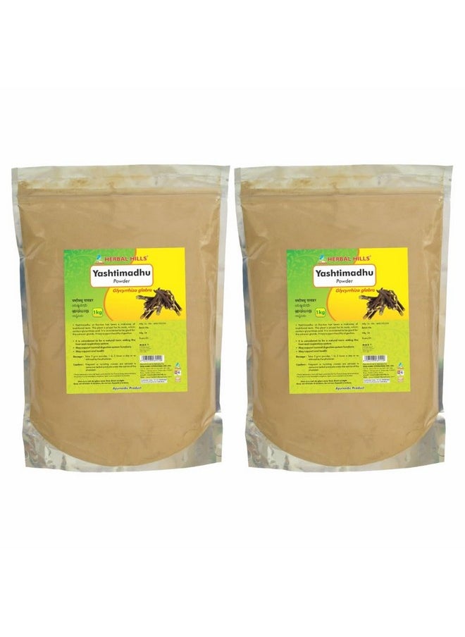 HERBAL HILLS Herbal Hills Yashtimadhu Powder Edible Licorice (1 Kg Pack of 2)  - Image 1