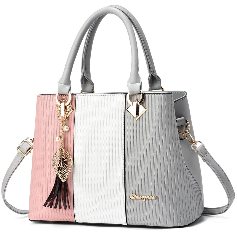 SiMYEER Purses and Handbags for Women Leather Tote Shoulder Bag Medium Satchel Purse Top Handle Bags for Ladies - Image 1