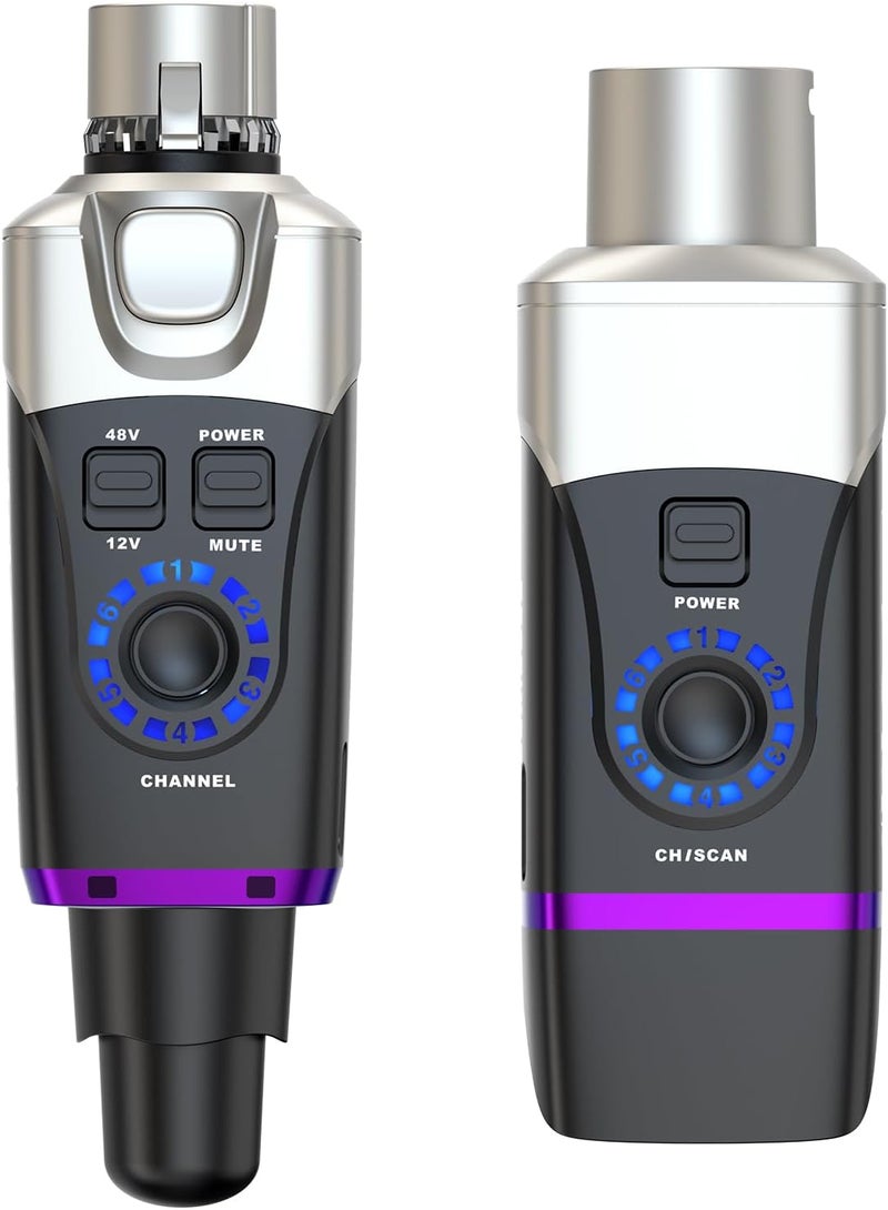 Xvive U35C XLR Plug-on Wireless System for Condenser Microphone with 48V/12V Phantom Power (5.8GHz) - Image 1