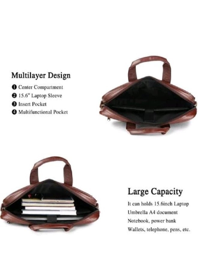 Stylbase Formal Briefcase, Messenger College Bag Ideal for INoteBook, ITablet, Laptop (up to 15 inches) | Unisex Handbag with Shoulder Strap (Tan) - Image 4