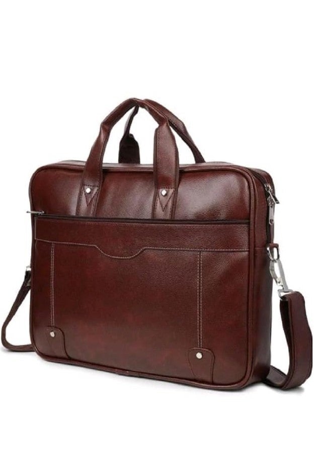 Stylbase Formal Briefcase, Messenger College Bag Ideal for INoteBook, ITablet, Laptop (up to 15 inches) | Unisex Handbag with Shoulder Strap (Tan) - Image 1