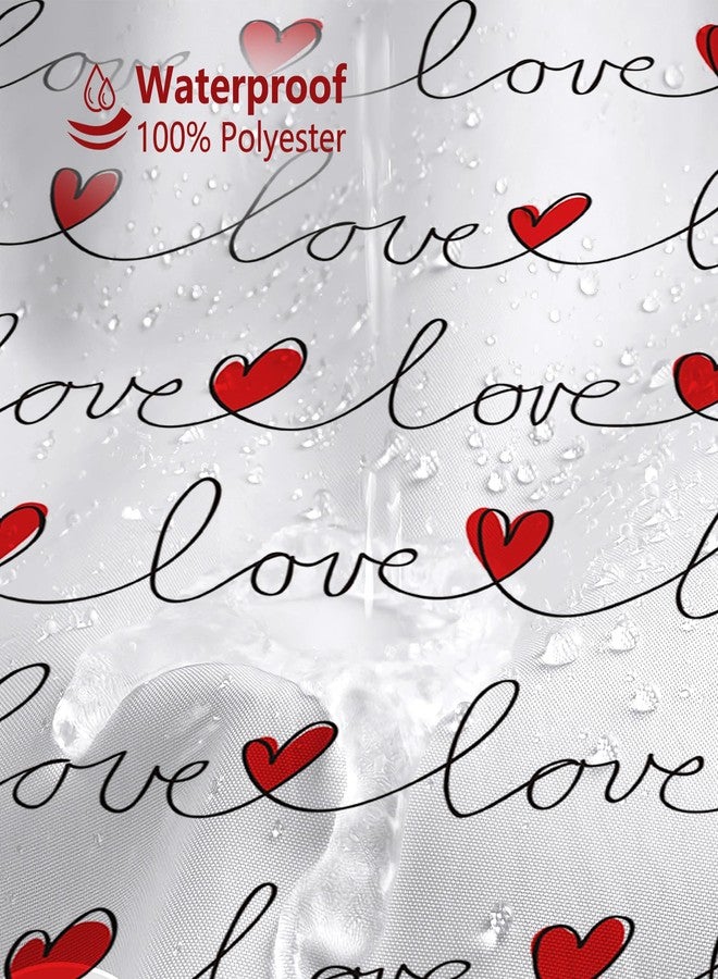 ميهوفوند ستائر دش عيد الحب من MEHOFOND للحمام، ستارة دش عيد الحب، ديكور حمام متعاقد عليه لعيد الحب، ستائر دش من القماش المتين القابل للغسل، 72 بوصة × 72 بوصة - Image 4