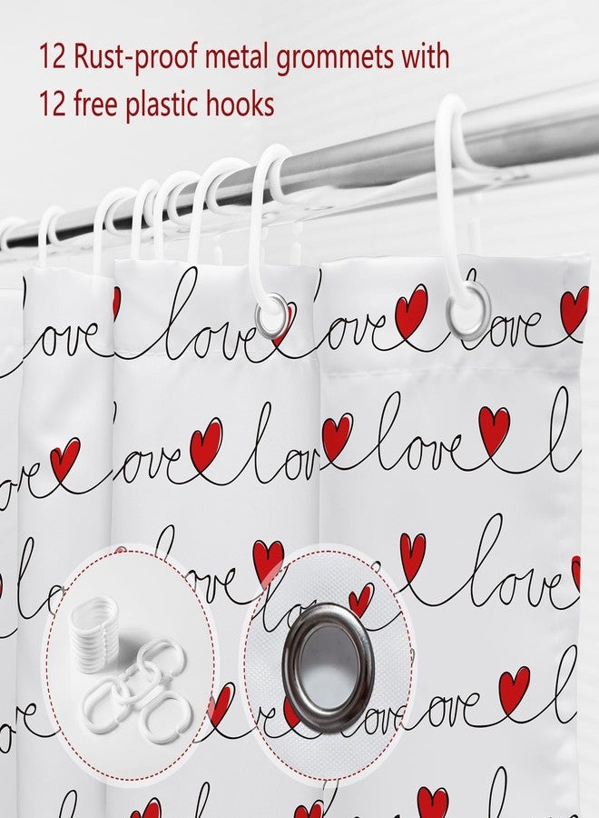 ميهوفوند ستائر دش عيد الحب من MEHOFOND للحمام، ستارة دش عيد الحب، ديكور حمام متعاقد عليه لعيد الحب، ستائر دش من القماش المتين القابل للغسل، 72 بوصة × 72 بوصة - Image 5