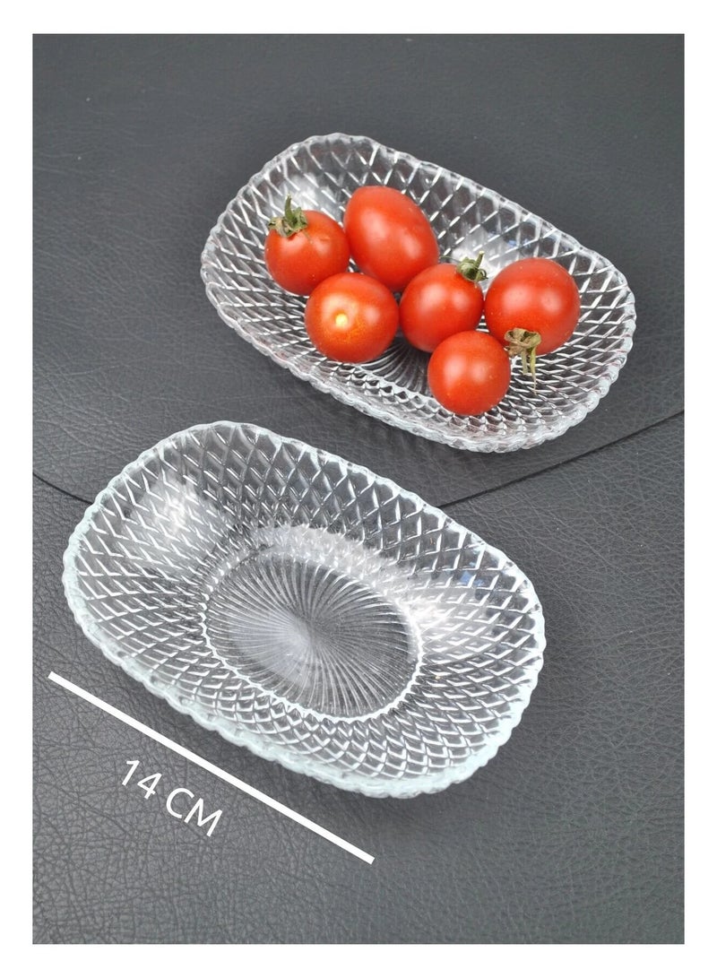 Set of 6 clear, pure glass snack dishes - Image 4