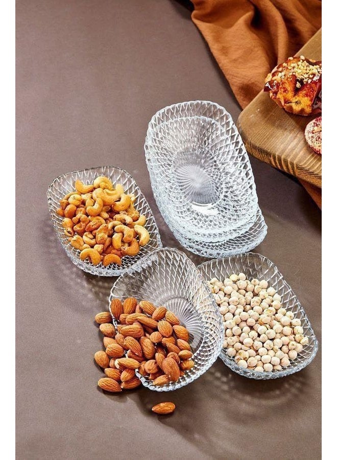 Set of 6 clear, pure glass snack dishes - Image 2