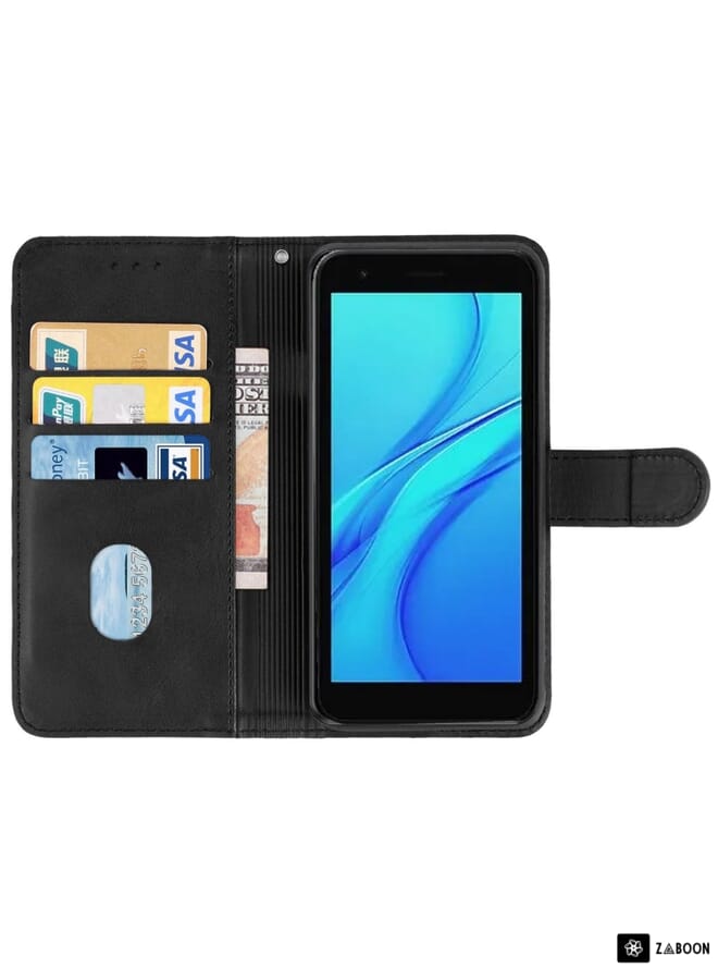 Green Tiger Leather Phone Case For Itel A27(Black) - Image 3