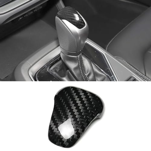 BLAKAYA Compatible wth Carbon Fiber Gear Shift Knob Head Cover Automotive Shift Lever Modified Decoration for Subaru Crosstrek 2023 2024 Black - Image 1