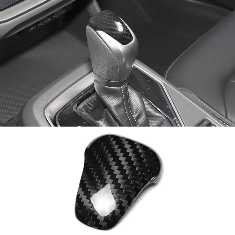 BLAKAYA Compatible wth Carbon Fiber Gear Shift Knob Head Cover Automotive Shift Lever Modified Decoration for Subaru Crosstrek 2023 2024 Black - Image 2