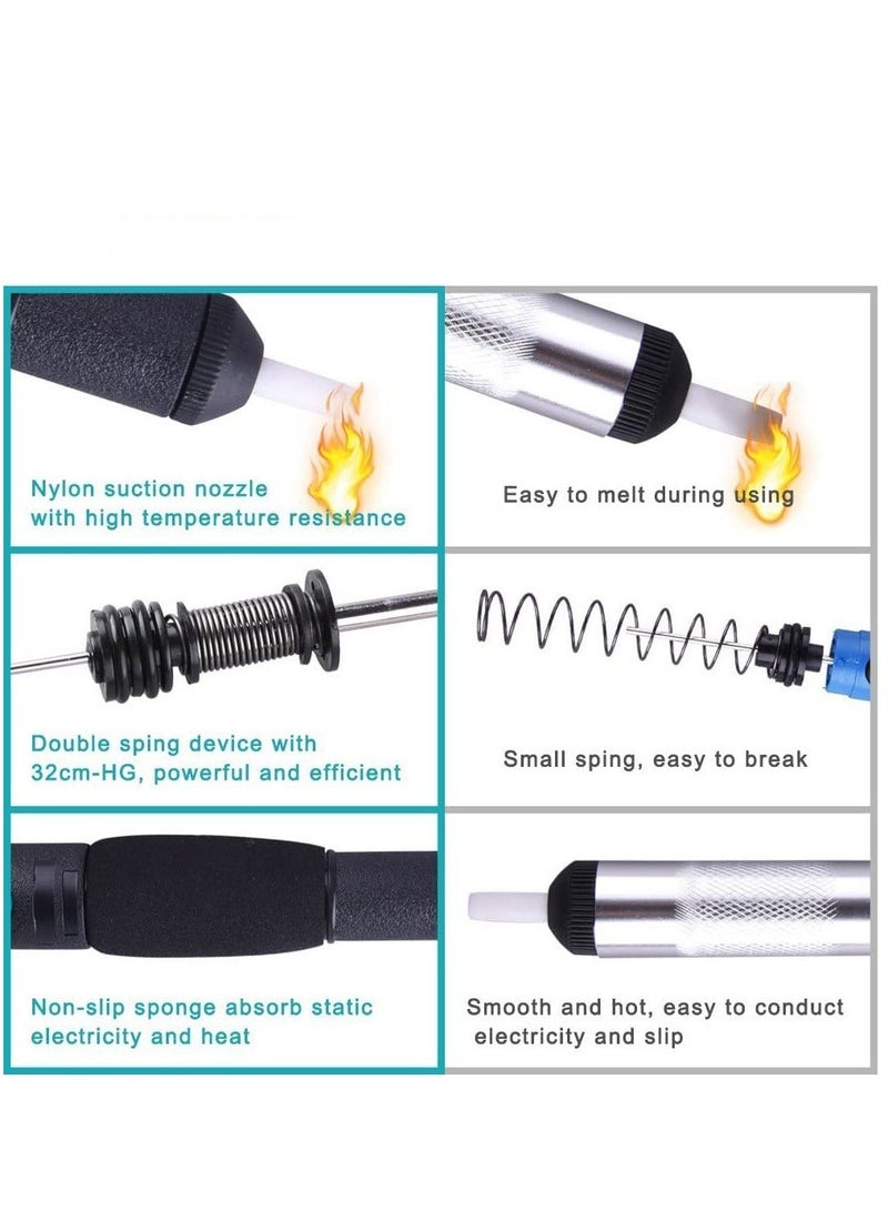 XiuWoo 7 Pieces Solder Sucker Desoldering Wick Kit, Including 1 PcDesoldering And 6 Pcs Braid 2.0mm 2.5mm 3.0mm Width, 1.5m Length With Flux, Vacuum Pump Removal Tool - Image 5