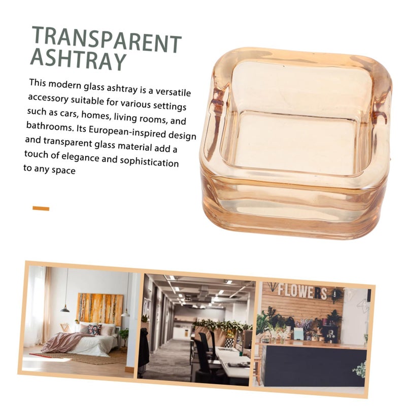 Elegant Minimalist Glass Ashtray For Home Office Rv Use One Size - Image 4