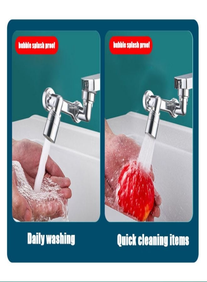 1080 Degree Swivel Faucet Universal Splash Filter Faucet Extender Dual Function Bathroom Sink Faucet - Image 4