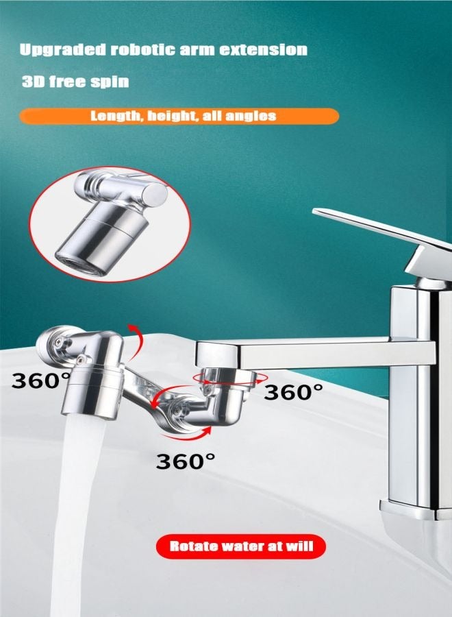 1080 Degree Swivel Faucet Universal Splash Filter Faucet Extender Dual Function Bathroom Sink Faucet - Image 3