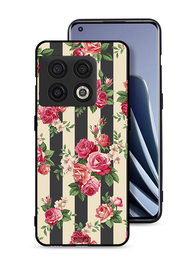 Tolwak OnePlus 10 Pro 5G Protective Case Cover Roses Pattern - Image 1