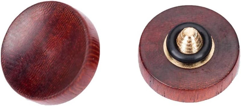 VKO Wood Soft Shutter Release Button,Delicate Camera Shutter Button 12mm Concave Surface Red(Wood Grain Random) - Image 1