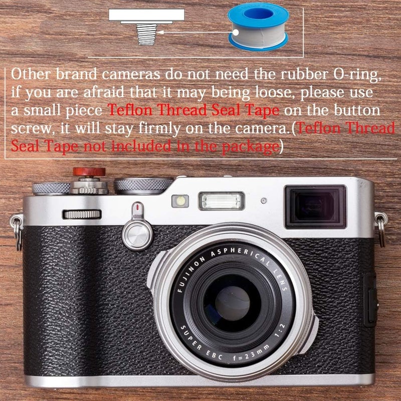 VKO Wood Soft Shutter Release Button,Delicate Camera Shutter Button 12mm Concave Surface Red(Wood Grain Random) - Image 4