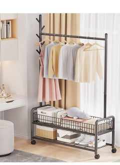 Metal Clothing Rack, 176 cm Clothes Garment Coat Rack with Bottom Shelf for Hanging Skirts, Shirts, Sweaters - pzsku/ZC080EA9850E232410450Z/45/_/1701422768/dc8e9d18-c2de-4809-8caf-bcd814fa150d