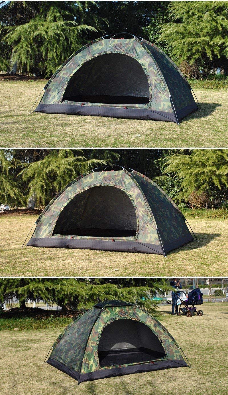 Niyam Polyester Portable Foldable Military Picnic Camping Waterproof 2/4 Person Dome Tent (Army Green) (2 Person) - Image 5