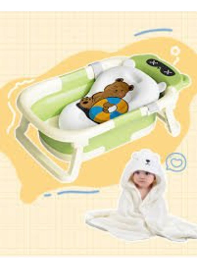 Foldable Baby Bath Tub Newborn Safety Portable Infant Shower Bathtub Non-Slip US - Image 3
