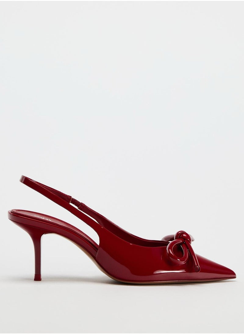 Zara Patent bow heel shoes  - Image 1