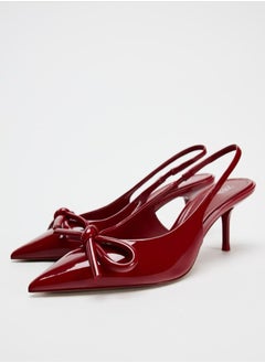 Zara Patent bow heel shoes  - Image 4