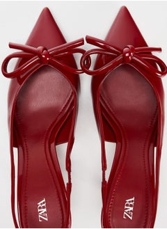 Zara Patent bow heel shoes  - Image 5