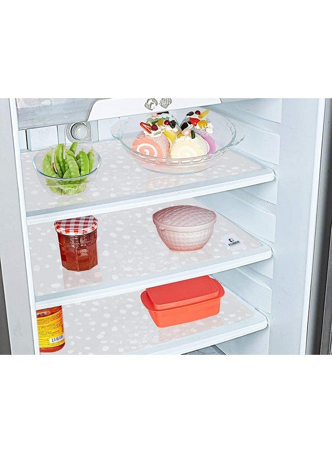 Kuber Industries Stone Print Fridge Mat Set of 12|Water Proof Refrigerator Drawer Mat|Reusable & Washable|Multipurpose Mat for Kitchen (Transparent) - Image 2