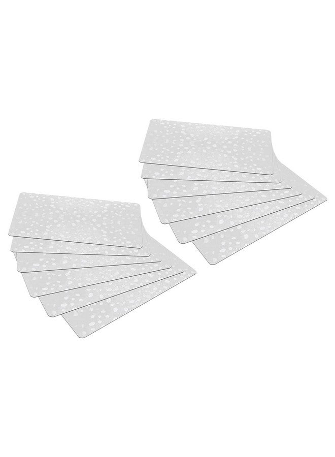 Kuber Industries Stone Print Fridge Mat Set of 12|Water Proof Refrigerator Drawer Mat|Reusable & Washable|Multipurpose Mat for Kitchen (Transparent) - Image 1