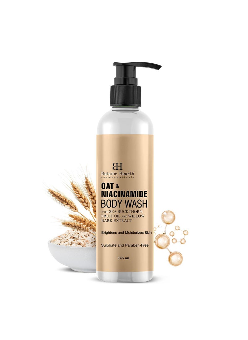 Botanic Hearth Botanic Hearth Oat & Niacinamide Body Wash | Moisturizing & Skin Whitening Body Wash Shower Gel | Sulfate & Paraben Free | for Women & Men | 245ml  - Image 1