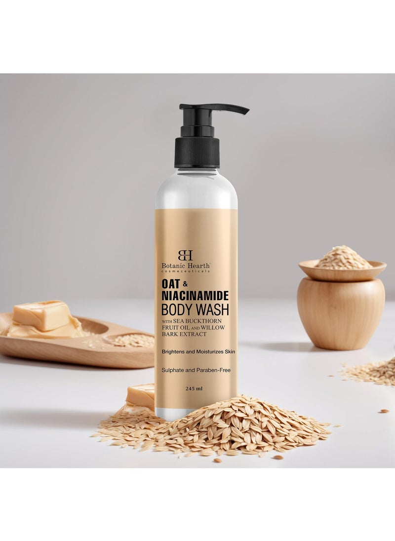 Botanic Hearth - Botanic Hearth Oat & Niacinamide Body Wash | Moisturizing & Skin Whitening Body Wash Shower Gel | Sulfate & Paraben Free | for Women & Men | 245ml - Image 1