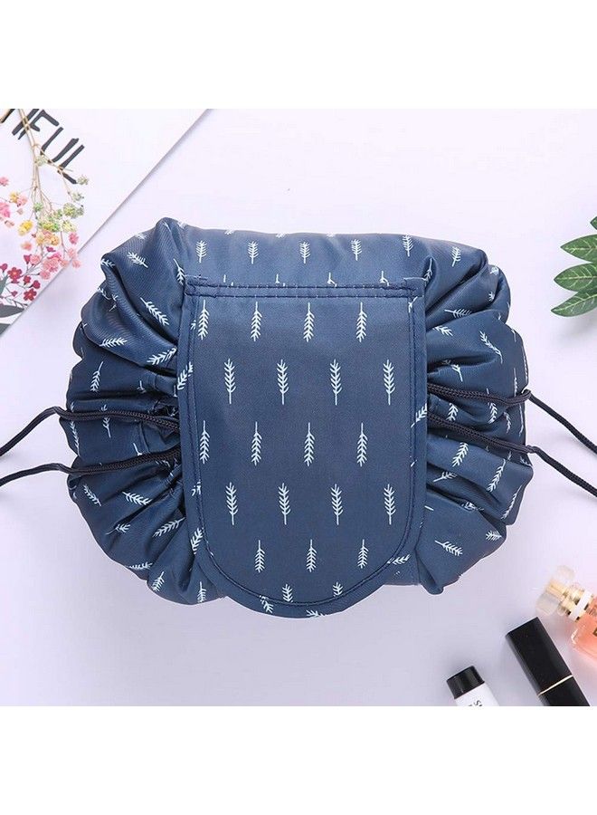 Maharsh Waterproof Multifunction Portable Travel Cosmetic Storage Vanety Toiletry Bag With Drawstrings (Navy Blue) - Image 2