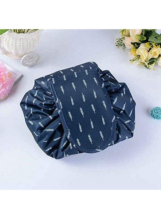 Maharsh Waterproof Multifunction Portable Travel Cosmetic Storage Vanety Toiletry Bag With Drawstrings (Navy Blue) - Image 3