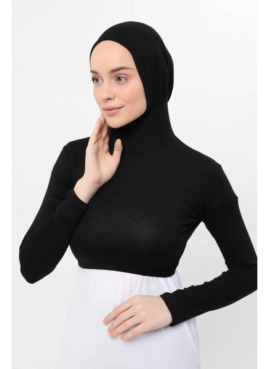 التوبة Long Sleeve Neck Collar Bonnet Half Body